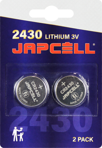 Japcell litium CR2430 batteri, 2 stk. Backuptype - Værktøj