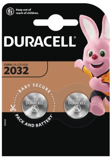 Duracell Electronics CR2032 Lithium Batteri - 2 stk.