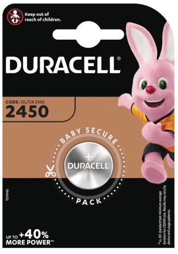 Duracell CR2450 lithium knapcellebatteri - 1 stk.