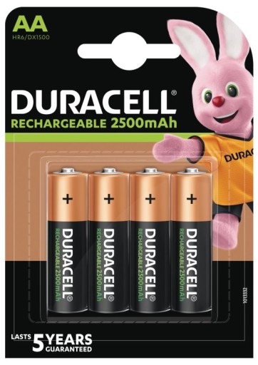Duracell StayCharged Oppladbare AA Ni-MH Batterier - 4 stk.
