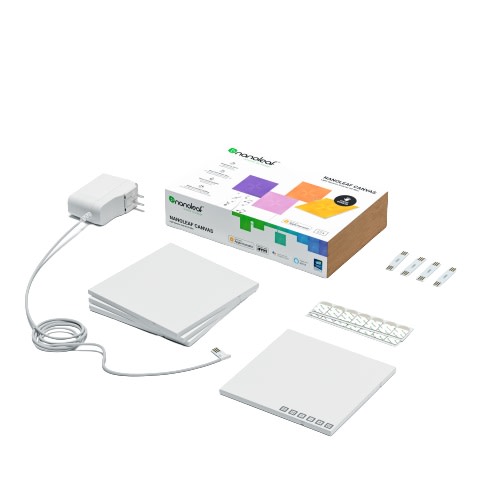 Nanoleaf Canvas Smarter Kit startpakke m/4 panel Lamper &amp; el > Lamper &amp; spotter