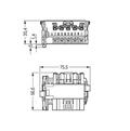 Billede af 20 stk Linect T-stykke; 5-polet; Kodn. A; 1 indgang; 2 udgange; hvid