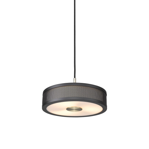 Frame, Pendel lampe, Lakeret metal, 10W by Halo Design (D: 24 cm. x H: 6 cm., Sort)