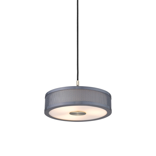 Frame, Pendel lampe, Lakeret metal, 10W by Halo Design (D: 24 cm. x H: 6 cm., Lys grå)