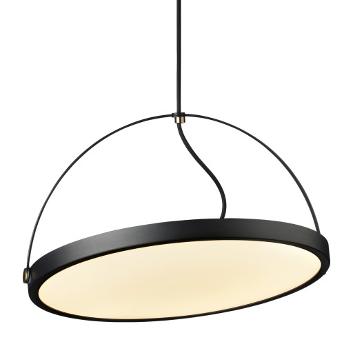 Pivot, Pendel lampe, Integreret LED by Halo Design (D: 40 cm. x H: 2,7 cm., Sort)