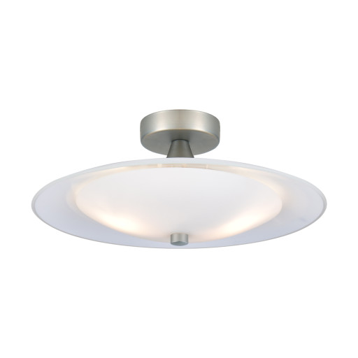 Baroni, Loftslampe, G9 by Halo Design (D: 35 cm. x H: 16 cm., Opal/Aluminium)