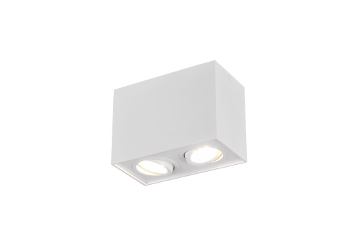 image of Trio Lighting Biscuit påbygningsspot - 2 spots/hvid