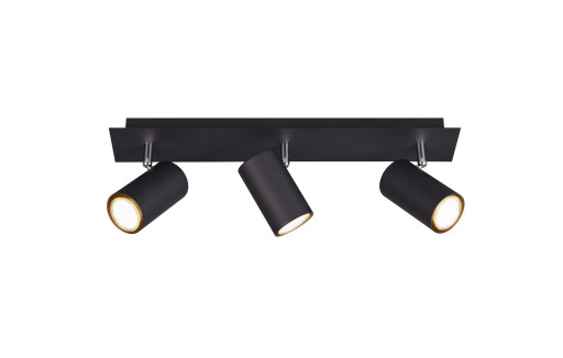 Trio Lighting Marley spotlampe, 3 spots, sort