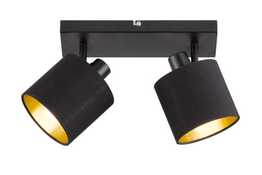 Trio Lighting Tommy spotlampe m/2 spots - sort