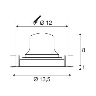 NUMINOS MOVE M, indbygningsspot, 17W, 3000K, 40°, sort/hvid