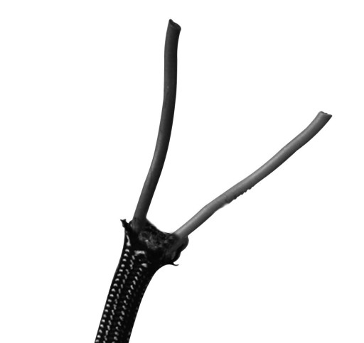 Stofledning 2x0,75 - sort
