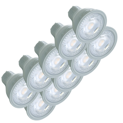 10 stk. Nordtronic GU10 Pærer - LED - 5,5W - 3000K - 400lm - Dæmpbar