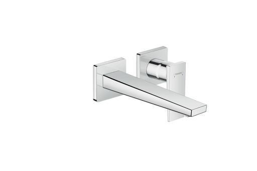 HANSGROHE ettgrepskran 225mm tut 2-hulls/rosett t/w veggmontert krom Backuptype - VVS