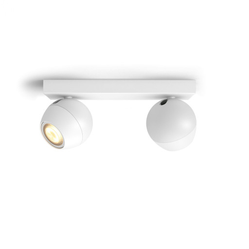 Philips Hue Buckram 2-spot - hvid