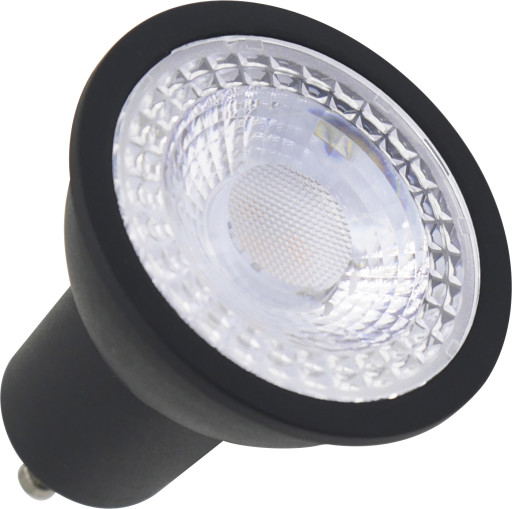 Nordtronic Long Life GU10 LED-p?re, 5W, 4000K, 370lm, Ra/CRI>90, d?mpbar, flickerfree, sort