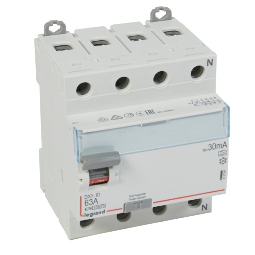 RCD DX3 HPFI 63A 30mA, 4P, 4M, 10kA, type A HPFI