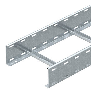 Billede af 6 meter Kabelstige 110x300 Perforeret med VS-trin LG 113 VS 6 FS galvaniseret