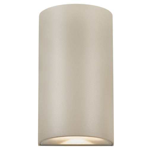 Nordlux Rold Round utendørs vegglampe, beige Vegglampe