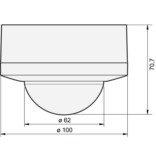 Tilstedevær. sensor P41LR 230V sekundær 32-37m 360° påbyg