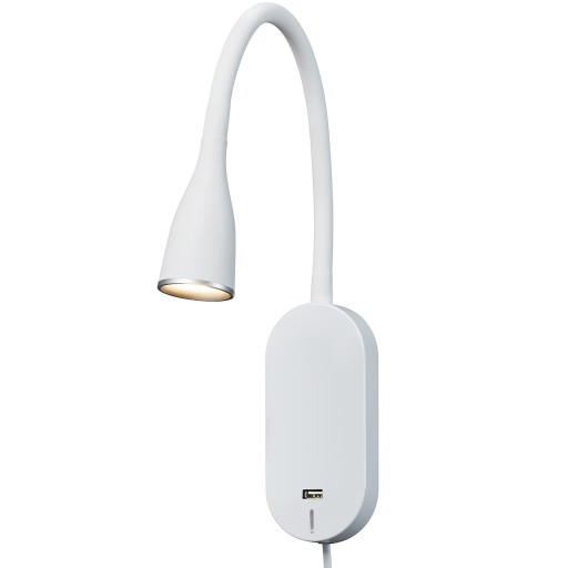 Nielsen Light Eye vegglampe med USB, hvit