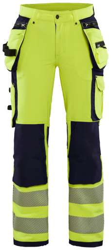 DAME's high vis bukser 4-veis stripe