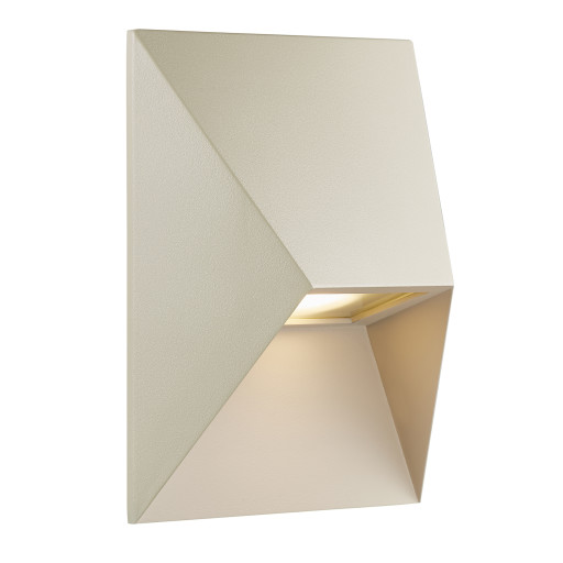 Nordlux Pontio utendørs vegglampe, beige, 15 cm Vegglampe
