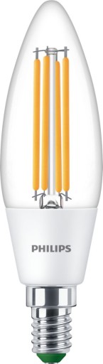 MASTER Ultra Effektiv LED-stearinlys 2,3W 840 485 lumen E14 B35 klar LED filament