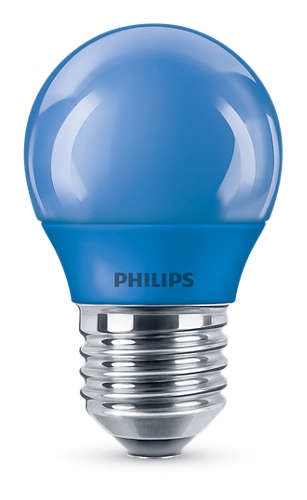 Philips E27 kronepære, 3,1W, blå