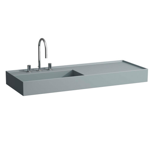 Kartell Laufen servant, 120x46 cm, venstre, matt grafitt