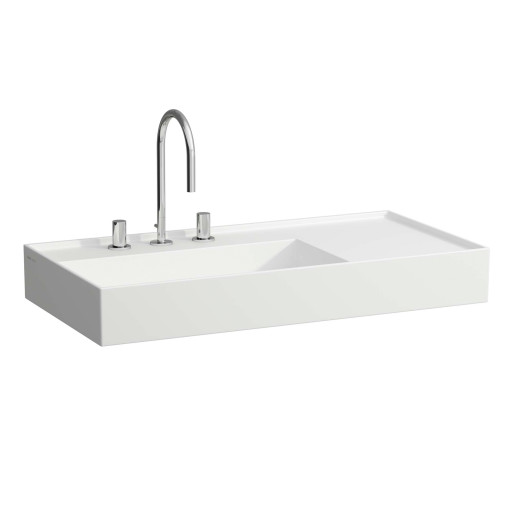 Kartell Laufen servant, 90x46 cm, venstre, matt hvit