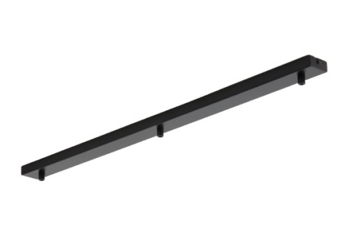 Frandsen strømskinne m/3 udtag, 1 meter - sort