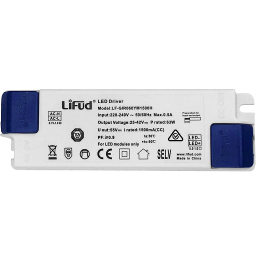 LED-driver 1500mA/30-40V For 60W LED-panel Backuptype - El