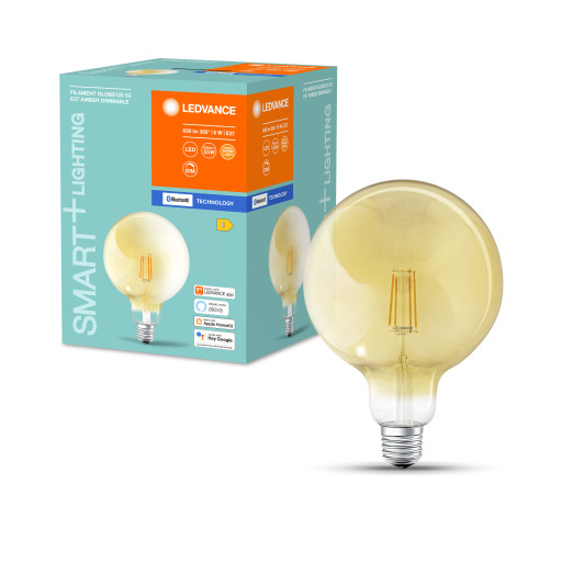 LEDvance Smart+ Filament Globe Amber - Dimmable White - Bluetooth