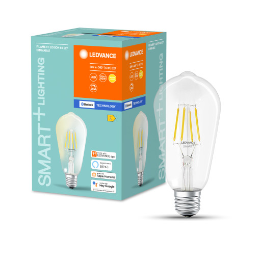 LEDvance Smart+ Filament Edison - Dimmable White - Bluetooth