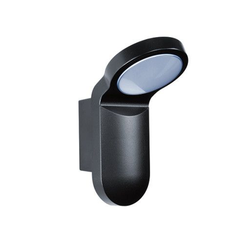 OL vegglampe 9,5W 850 med Sensor 100°, IP55, sort Vegglampe