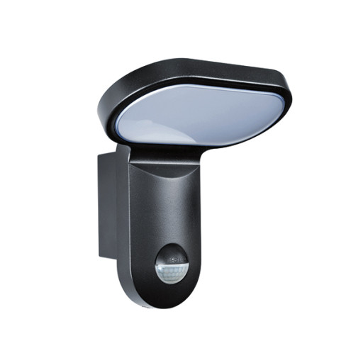 AOL vegglampe 17W 850 med Sensor 200°, IP55, sort Vegglampe