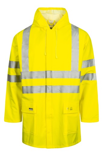 Regnjakke hi-vis gul s