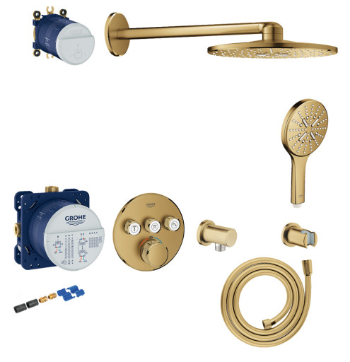 Grohe Grohtherm Smartcontrol dusjsett, børstet messing