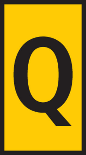 5 stk Ledningsmærke (Q) gul WIC1 til 0,5-1,5 mm² ledning (200 stk)