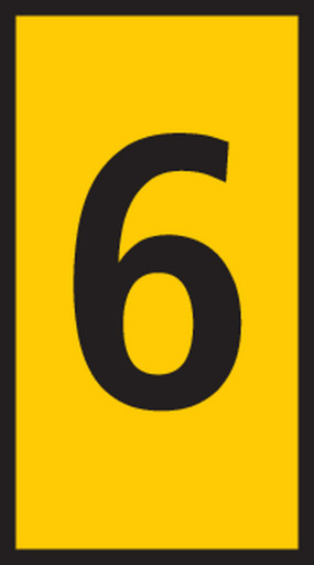 Billede af 5 stk Ledningsmærke (6) gul WIC1 til 0,5-1,5 mm² ledning (200 stk)