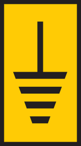 5 stk Ledningsmærke (JORD) gul WIC1 til 0,5-1,5 mm² ledning (200 stk)