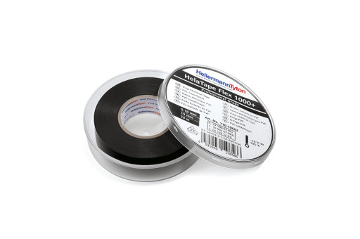 HelaTape Flex 1000+ 19 mm x 20 m, elektrisk vinyltape, sort