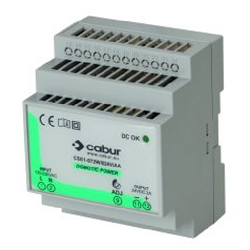 Cabur Strømforsyning 24VDC 3A, 90-264VAC, CSD1072W024VAA