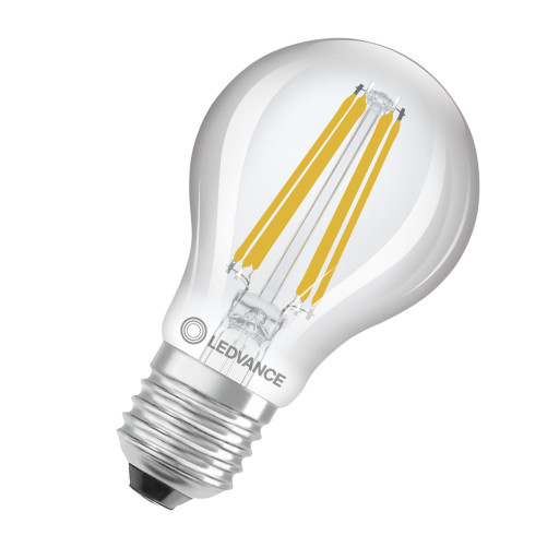 Ledvance Ultra Efficient E27 standardpære, 3000K, 7,2W LED filament