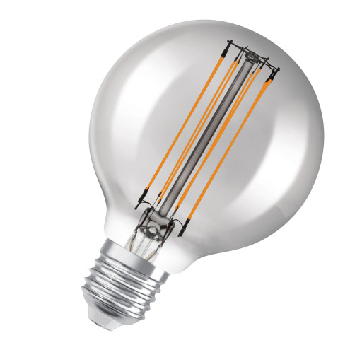 Ledvance 1906 globe 80 smoke st t fil 500lm 11W/818 E27dim LED filament