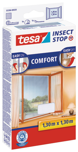 Tesa Insect Stop Comfort insektnet, 130x130 cm, hvid