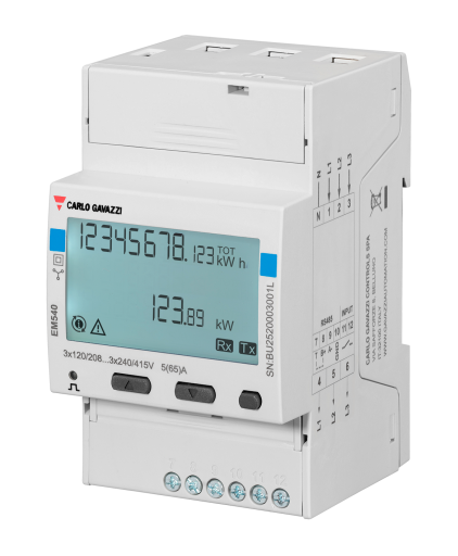 KWH Meter 3F 65A direkte, MID, Modbus, PFA versjon, EM540 Backuptype - El