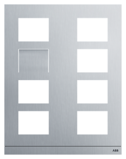 ABB-velkomstramme for videosystem, Alu, størrelse 2/4, 41388CF-A