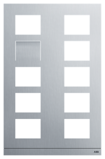 ABB-velkomstramme for videosystem, Alu, størrelse 2/5, 413810CF-A