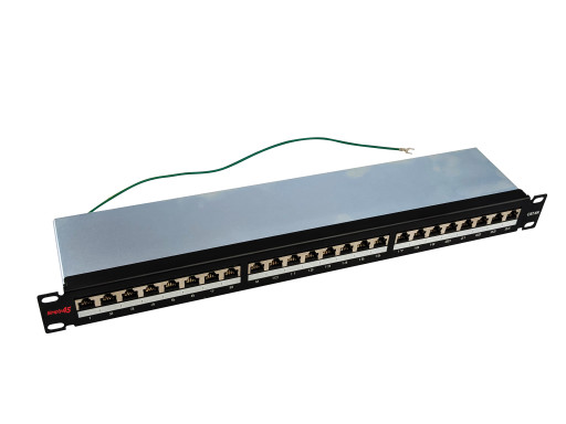 Simply45 Patchpanel Rack 24 Port STP Skærmet 10G Loaded